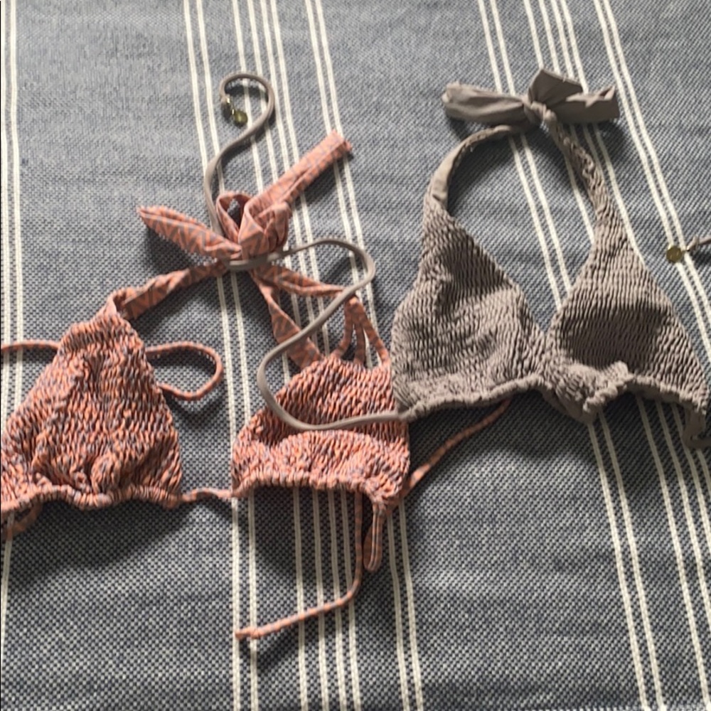 Two Tori Praver swimwear halter tops